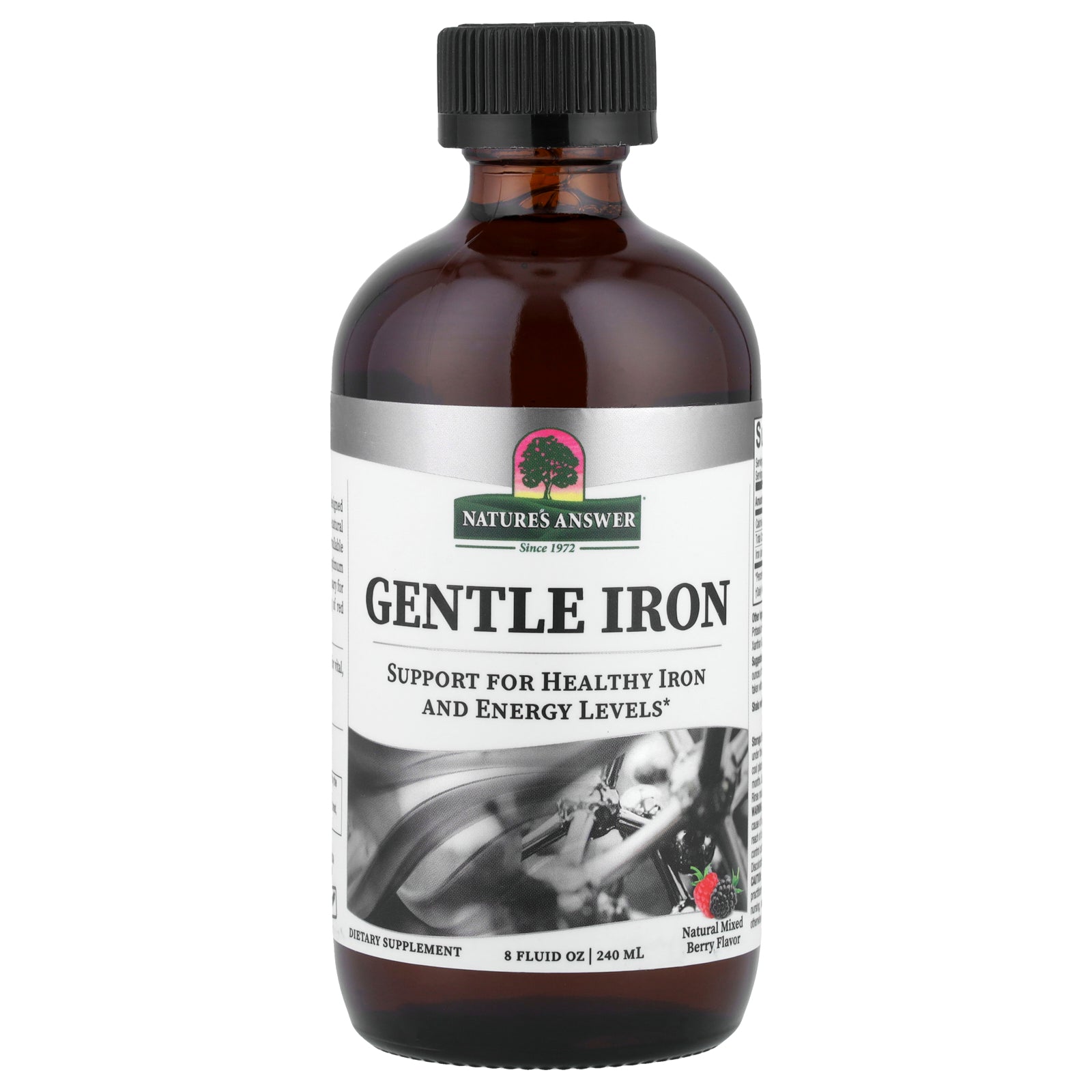 Nature's Answer, Gentle Iron, Natural Mixed Berry, 8 fl oz (240 ml)