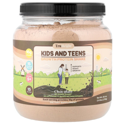 TruHeight, Growth Protein Shake, For Kids 5+, Chocolate, 25.4 oz (720 g)