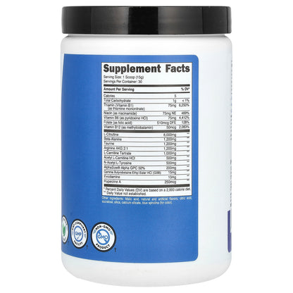 Nutricost, Performance, Pre-SF, Stimulant-Free Pre-Workout Complex, Blue Raspberry, 16 oz (447 g)
