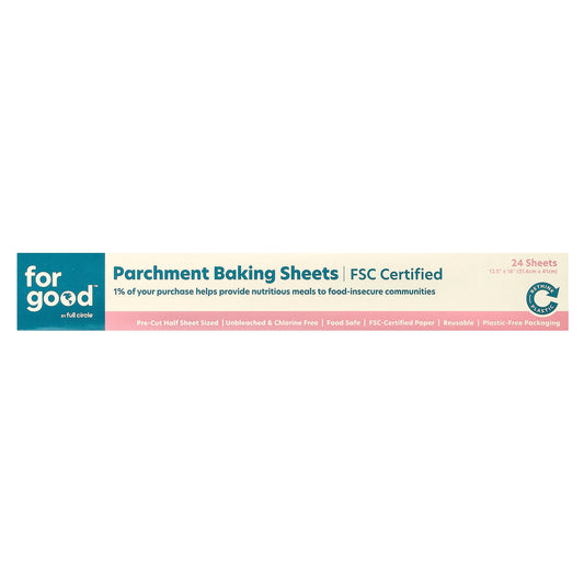 Full Circle, Parchment Baking Sheets, 24 Sheets