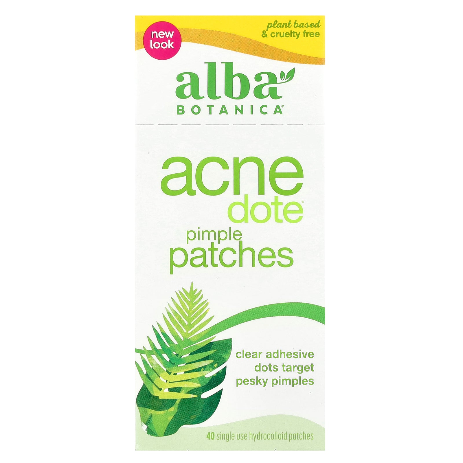 Alba Botanica, Acne Dote® Pimple Patches, 40 Single Use Hydrocolloid Patches