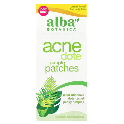Alba Botanica, Acne Dote® Pimple Patches, 40 Single Use Hydrocolloid Patches
