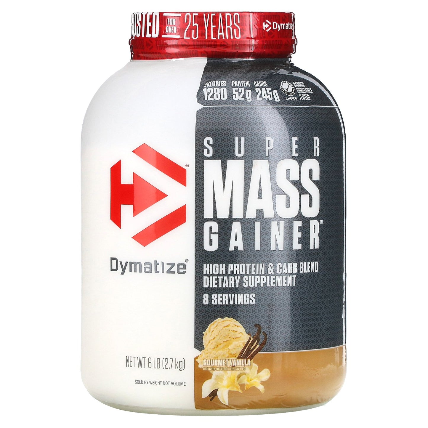 Dymatize, Super Mass Gainer™, Gourmet Vanilla, 6 lbs (2.7 kg)