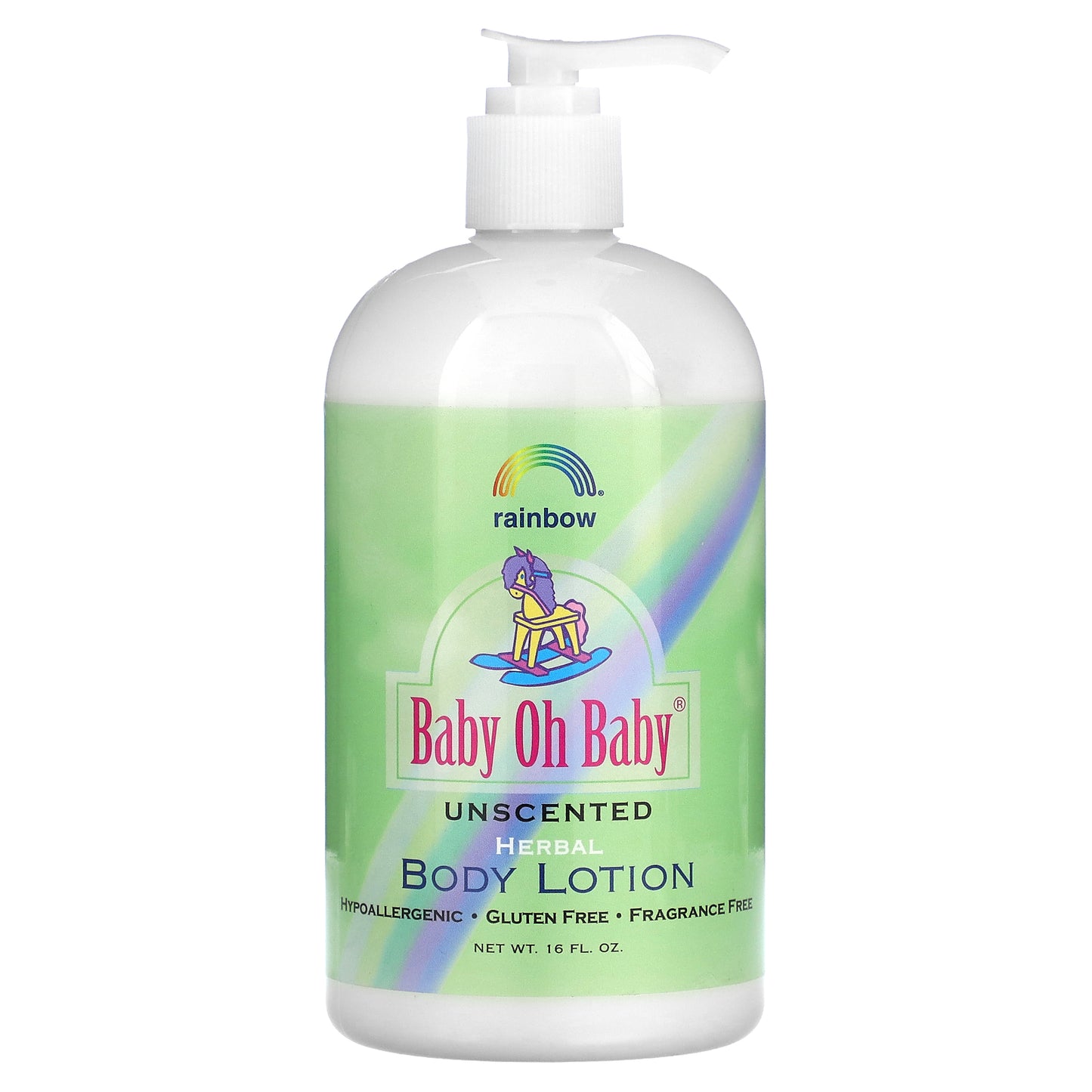 Rainbow Research, Baby Oh Baby, Herbal Body Lotion, Unscented, 16 fl oz