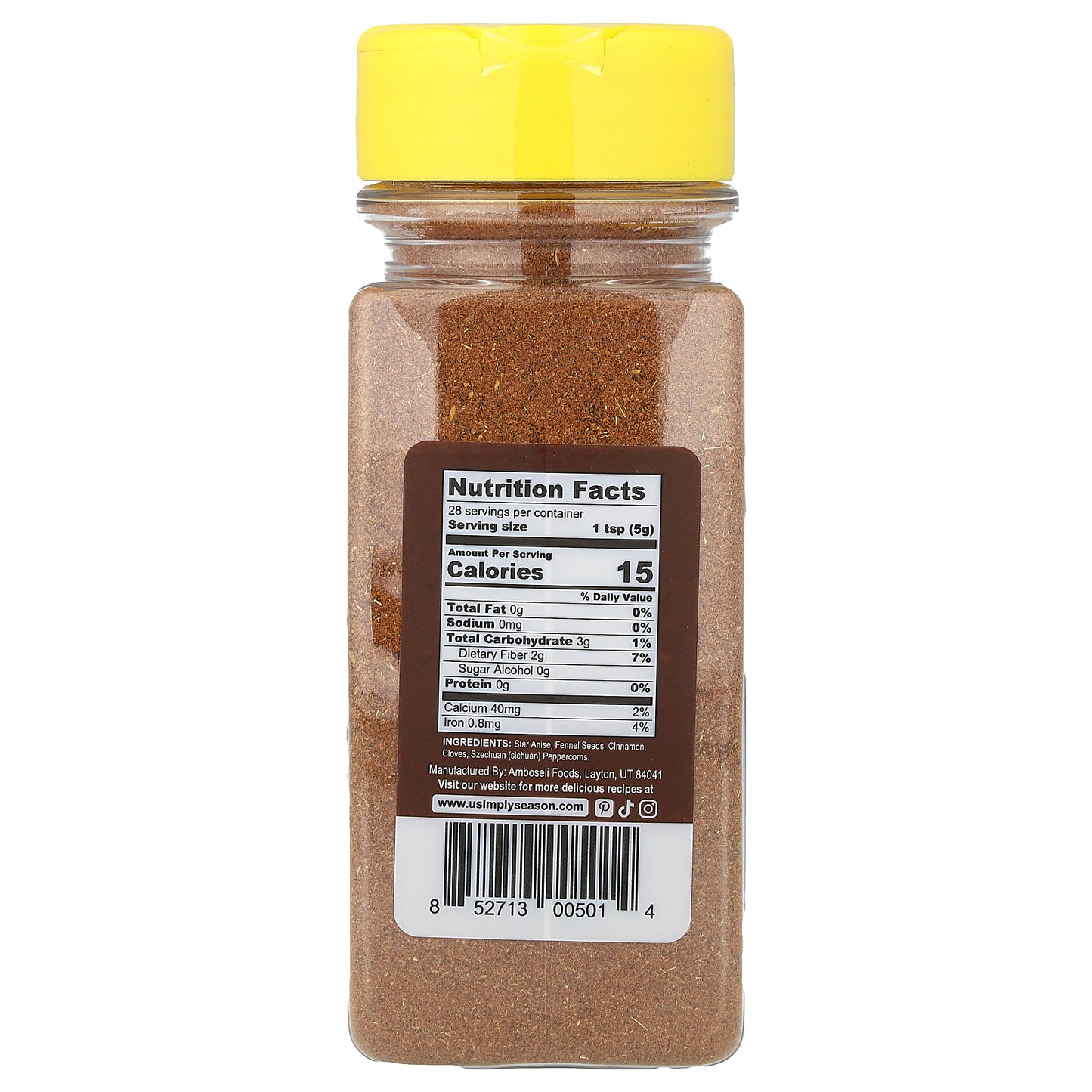 USimplySeason, Artisan Spice Blend, Chinese Five, 4.8 oz (136 g)