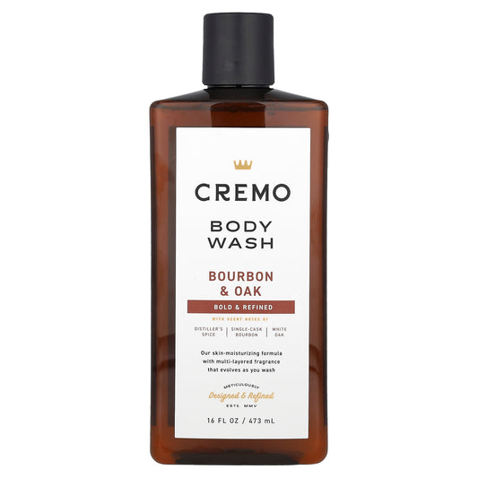 Cremo, Body Wash, Bourbon & Oak, 16 fl oz (473 ml)