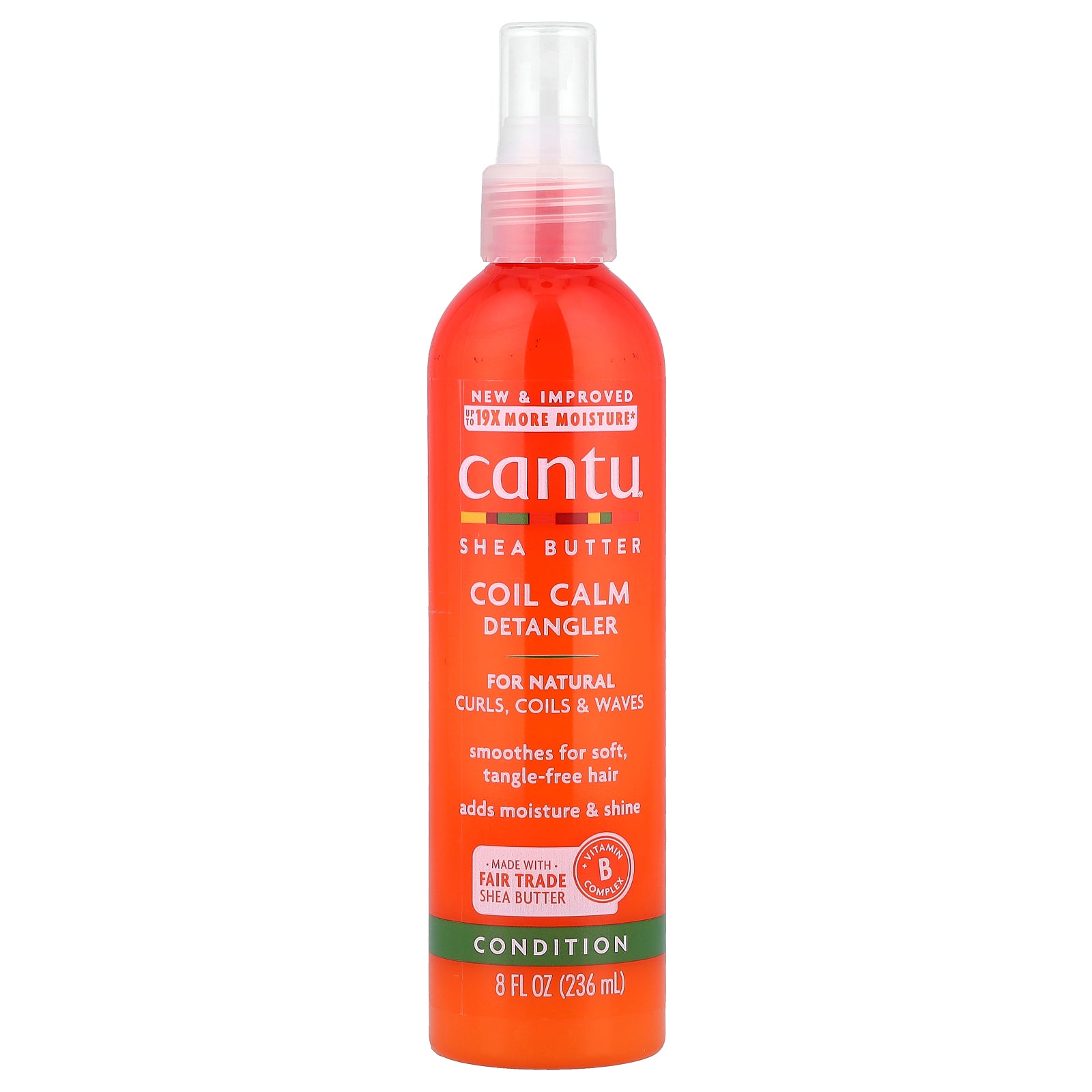Cantu, Shea Butter Coil Calm Detangler, For Natural Curls, Coils & Waves, 8 fl oz (236 ml)