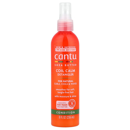 Cantu, Shea Butter Coil Calm Detangler, For Natural Curls, Coils & Waves, 8 fl oz (236 ml)