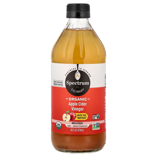 Spectrum Culinary, Organic Apple Cider Vinegar, Unfiltered, 16 fl oz (473 ml)