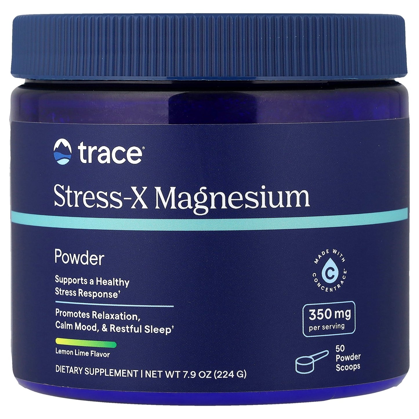 Trace, Stress-X, Magnesium Powder, Lemon Lime, 7.9 oz (224 g)