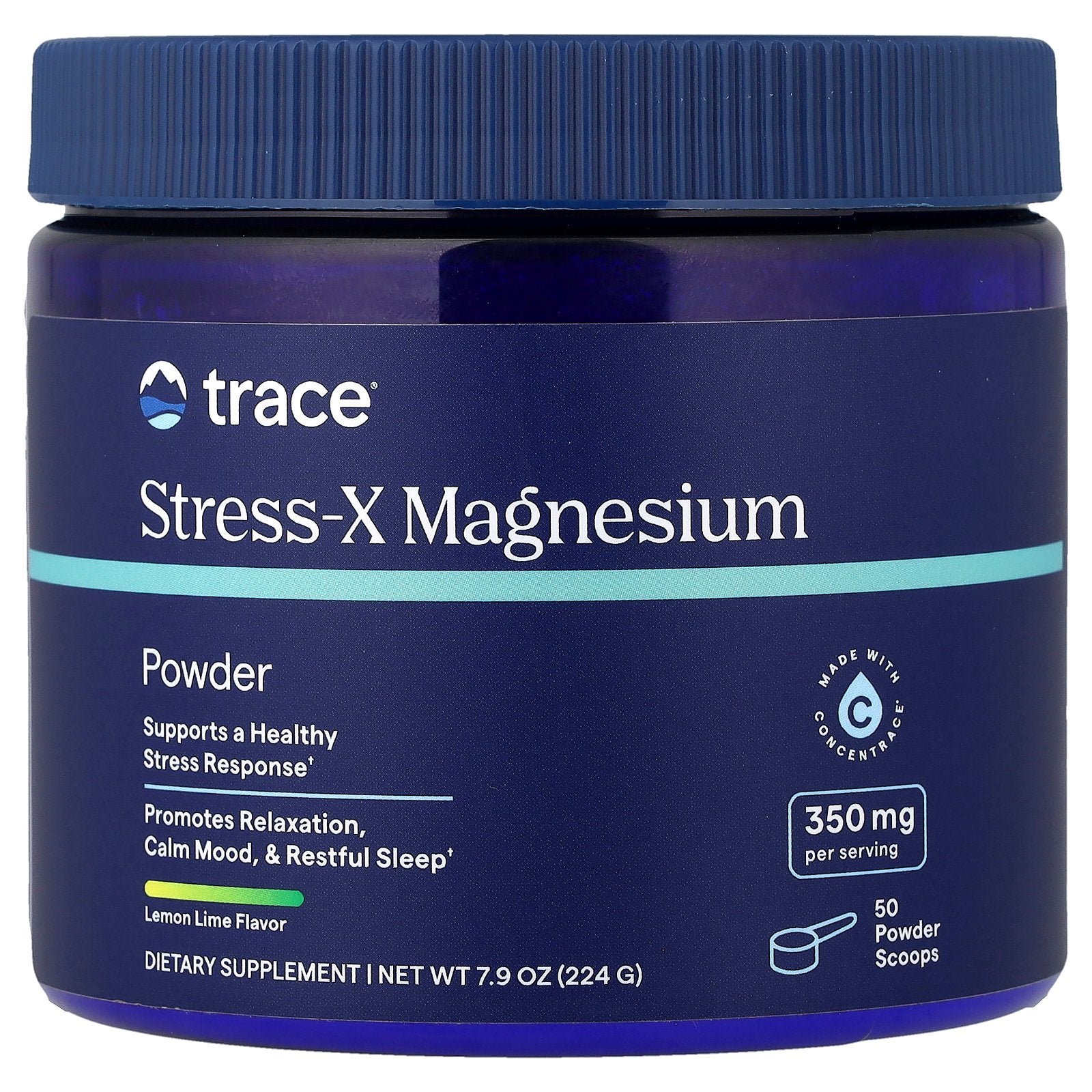 Trace, Stress-X, Magnesium Powder, Lemon Lime, 7.9 oz (224 g)