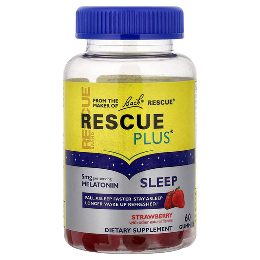 Bach, Rescue Plus®, Sleep Gummies, Strawberry, 60 Gummies (2.5 mg per Gummy)