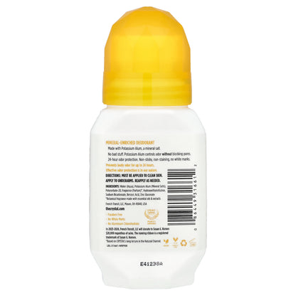 CRYSTAL, Mineral-Enriched Deodorant Roll-On, Chamomile & Green Tea, 2.25 fl oz (66 ml)