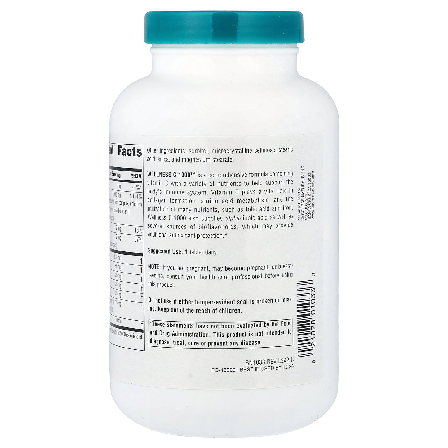 Source Naturals, Wellness C-1000™, 200 Tablets