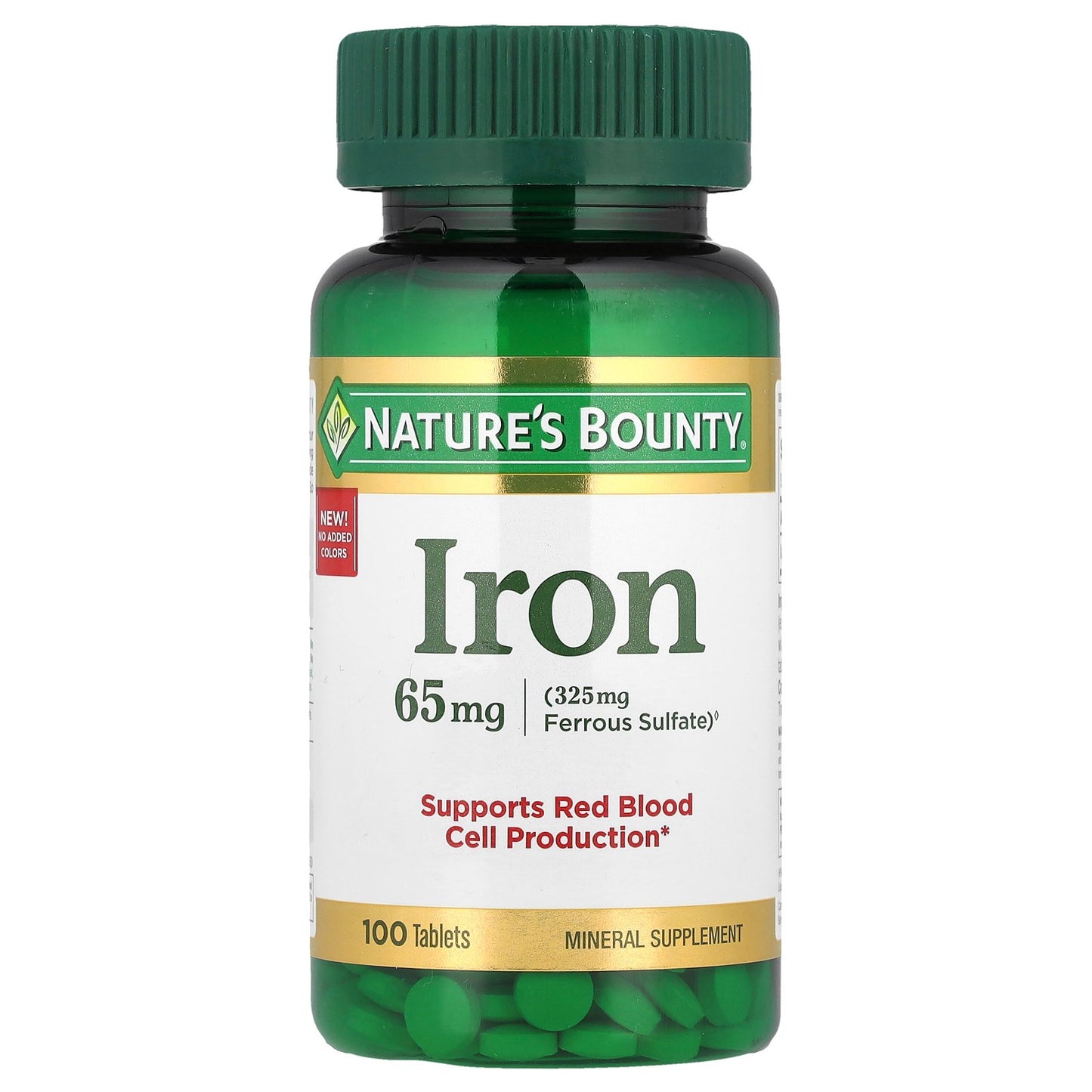 Nature's Bounty, Iron, 65 mg, 100 Tablets