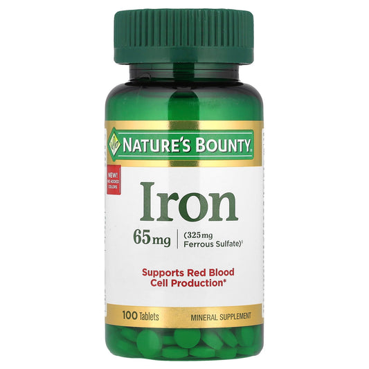 Nature's Bounty, Iron, 65 mg, 100 Tablets
