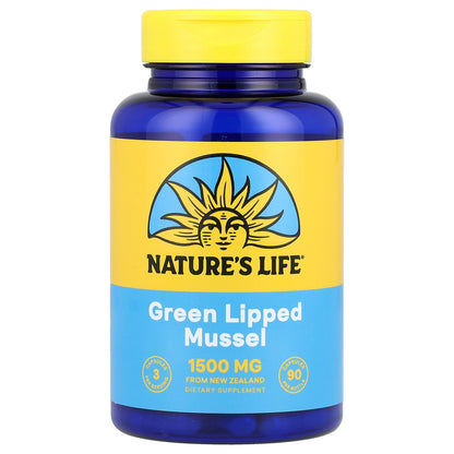 Nature's Life, Green Lipped Mussel, 1,500 mg, 90 Capsules (500 mg per Capsule)