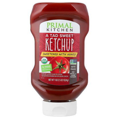 Primal Kitchen, A Tad Sweet™ Ketchup, Sweetened with Honey, 1 lb 2.5 oz (524 g)