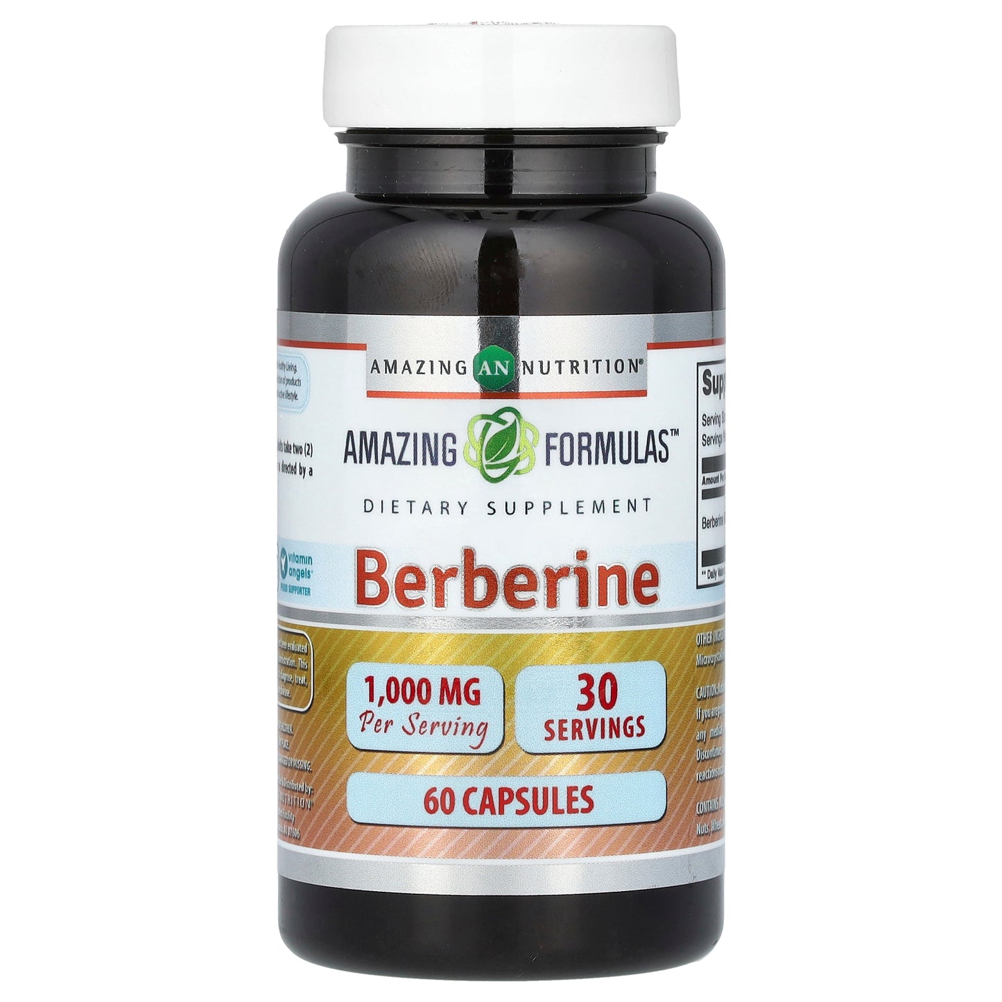 Amazing Nutrition, Berberine, 60 Capsules (500 mg per Capsule)