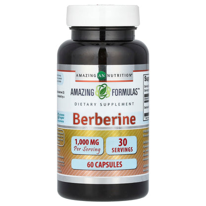 Amazing Nutrition, Berberine, 60 Capsules (500 mg per Capsule)