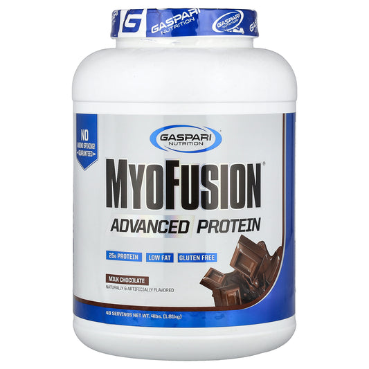 Gaspari Nutrition, MyoFusion®, Advanced Protein, Milk Chocolate, 4 lbs (1.81 kg)