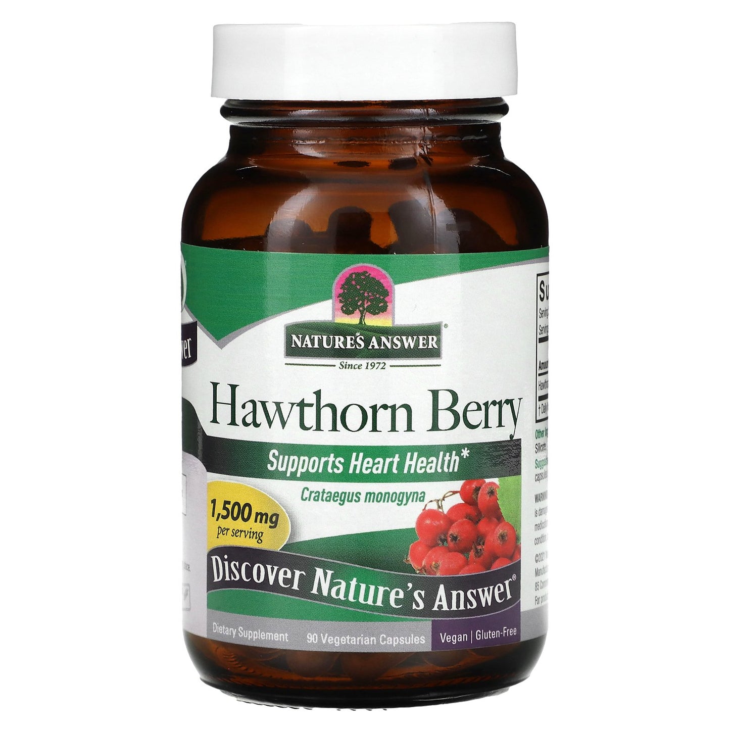 Nature's Answer, Hawthorn Berry, 90 Vegetarian Capsules (500 mg per Capsule)