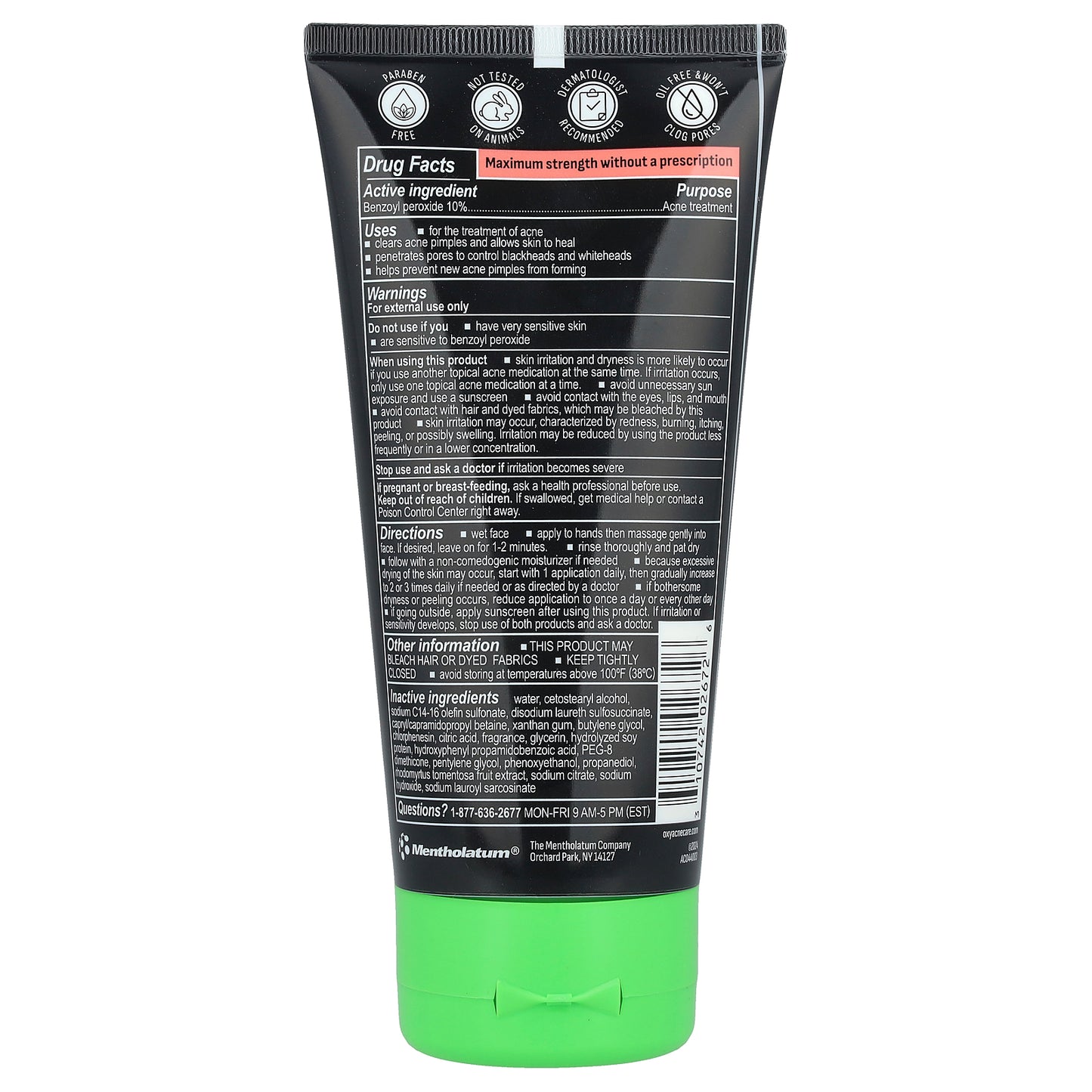 Oxy Skin Care, Maximum Strength Acne Cream Cleanser , 5 fl oz (148 ml)