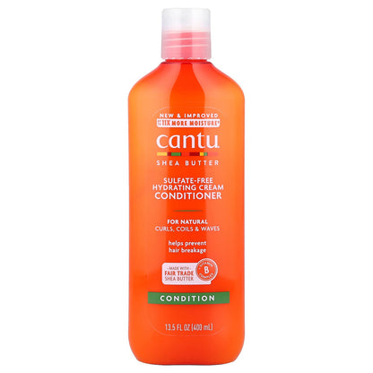 Cantu, Shea Butter, Sulfate-Free Hydrating Cream Conditioner, For Natural Curls, Coils & Waves, 13.5 fl oz (400 ml)