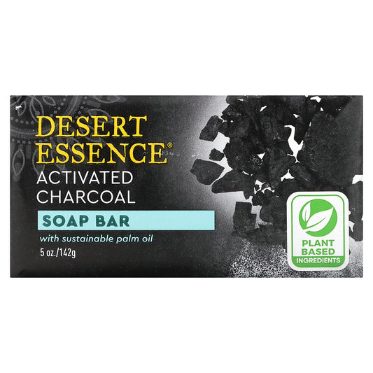 Desert Essence, Soap Bar, Activated Charcoal, 5 oz (142 g)