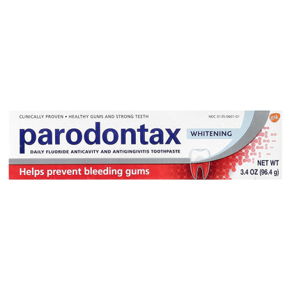 Parodontax, Daily Fluoride Anticavity And Antigingivitis Toothpaste, Whitening, 3.4 oz (96.4 g)