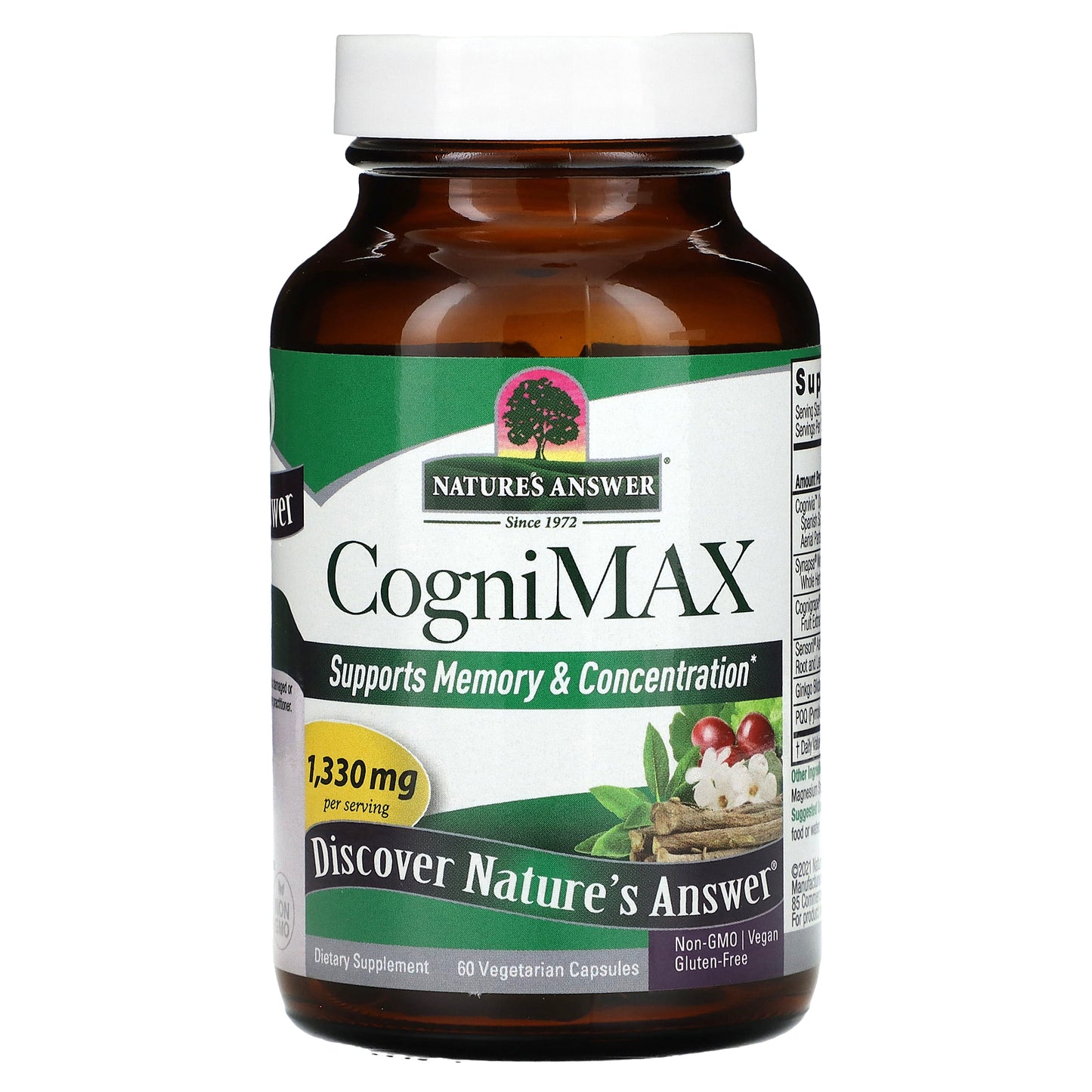 Nature's Answer, CogniMax, 60 Vegetarian Capsules