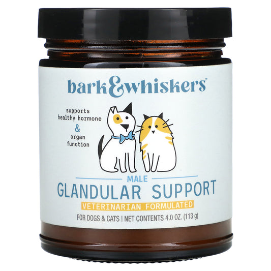 Dr. Mercola, Bark & Whiskers™, Male Glandular Support, For Dogs & Cats, 4 oz (113 g)