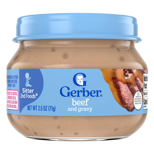 Gerber, 2nd Foods®, Sitter, Beef and Gravy, 2.5 oz (71 g)