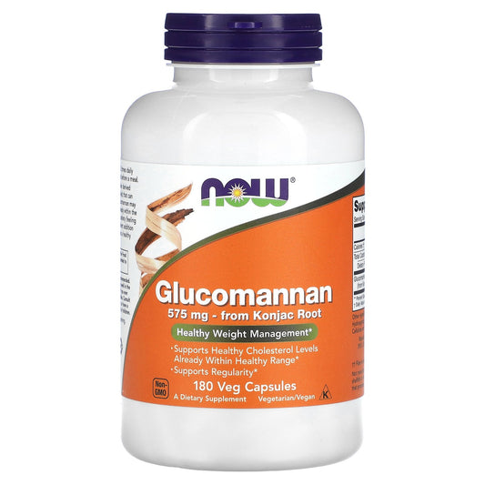 NOW Foods, Glucomannan, 1,725 mg, 180 Veg Capsules (575 mg Per Capsule)