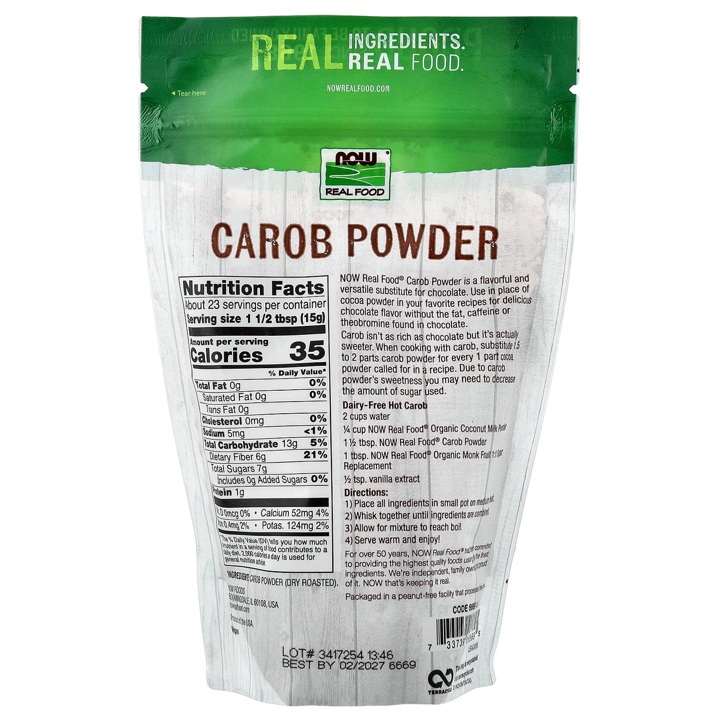 NOW Foods, Real Food, Carob Powder, 12 oz (340 g)