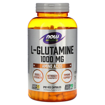 NOW Foods, Sports, L-Glutamine, 1,000 mg, 240 Veg Capsules