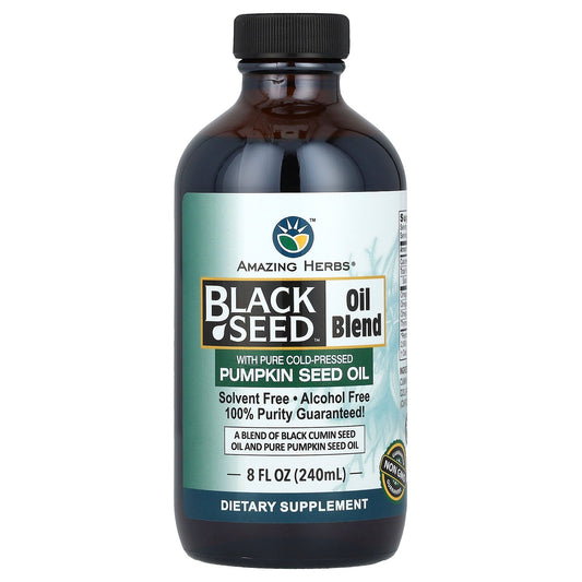 Amazing Herbs, Black Seed™ Oil Blend with Pumpkin Seed Oil, 8 fl oz (240 ml)