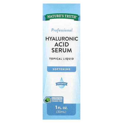 Nature's Truth, Hyaluronic Acid Serum, Unscented, 1 fl oz (30 ml)
