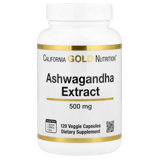 California Gold Nutrition, Ashwagandha, 500 mg, 120 Veggie Capsules