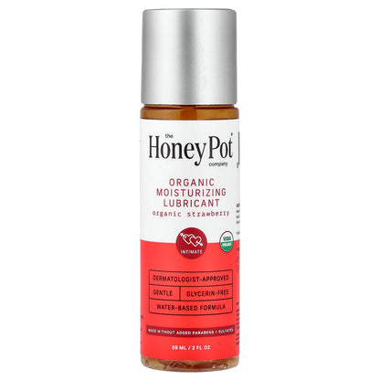 The Honey Pot Company, Organic Moisturizing Lubricant, Organic Strawberry, 2 fl oz (59 ml)