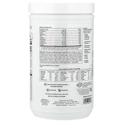 NaturesPlus, Spiru-Tein®, Protein Powder Meal, Chocolate, 1.05 lbs (476 g)