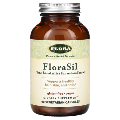 Flora, FloraSil, 90 Vegetarian Capsules (9 mg per Capsule)