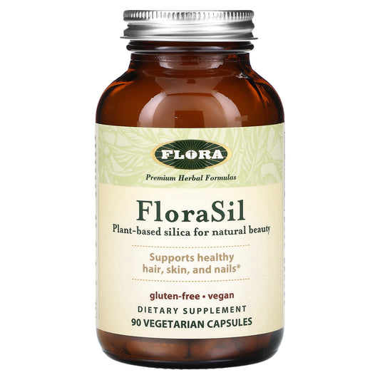 Flora, FloraSil, 90 Vegetarian Capsules (9 mg per Capsule)