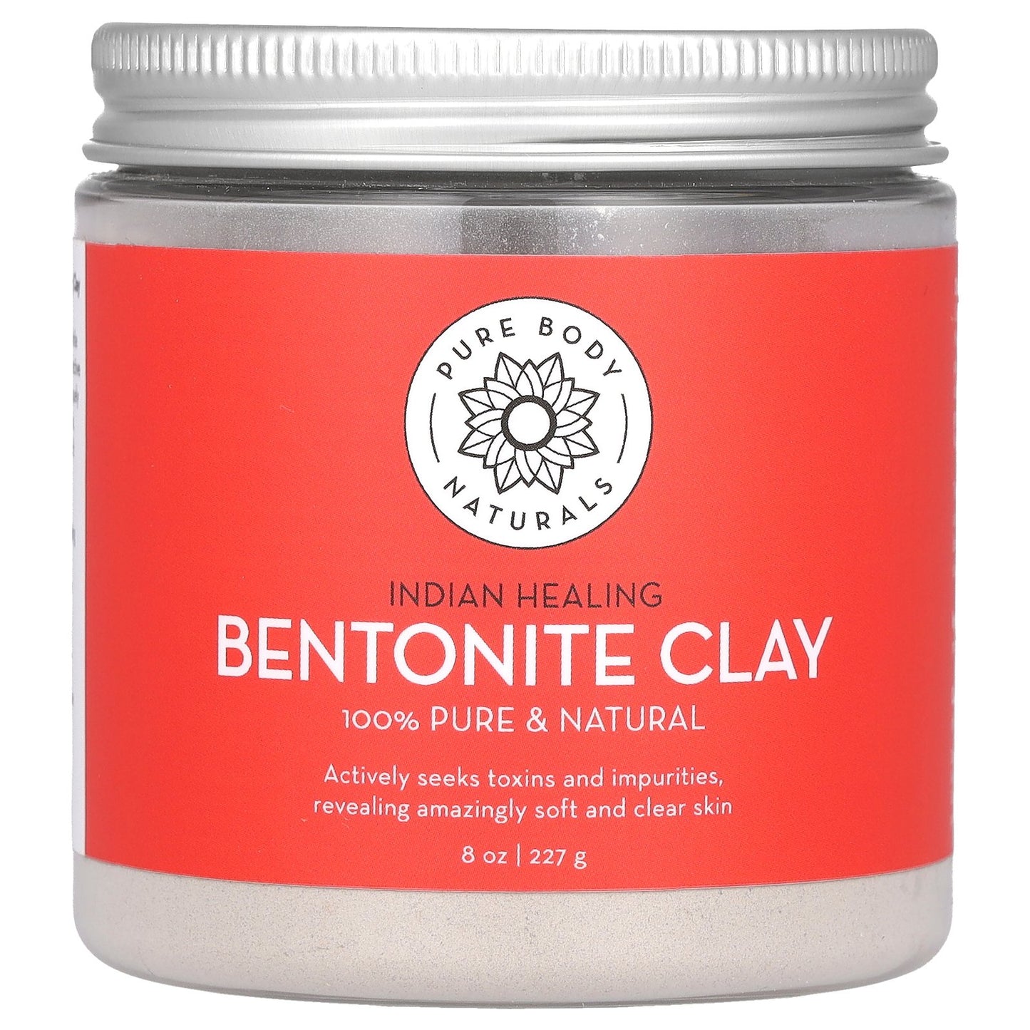 Pure Body Naturals, Indian Healing Bentonite Clay Powder, 8 oz (227 g)