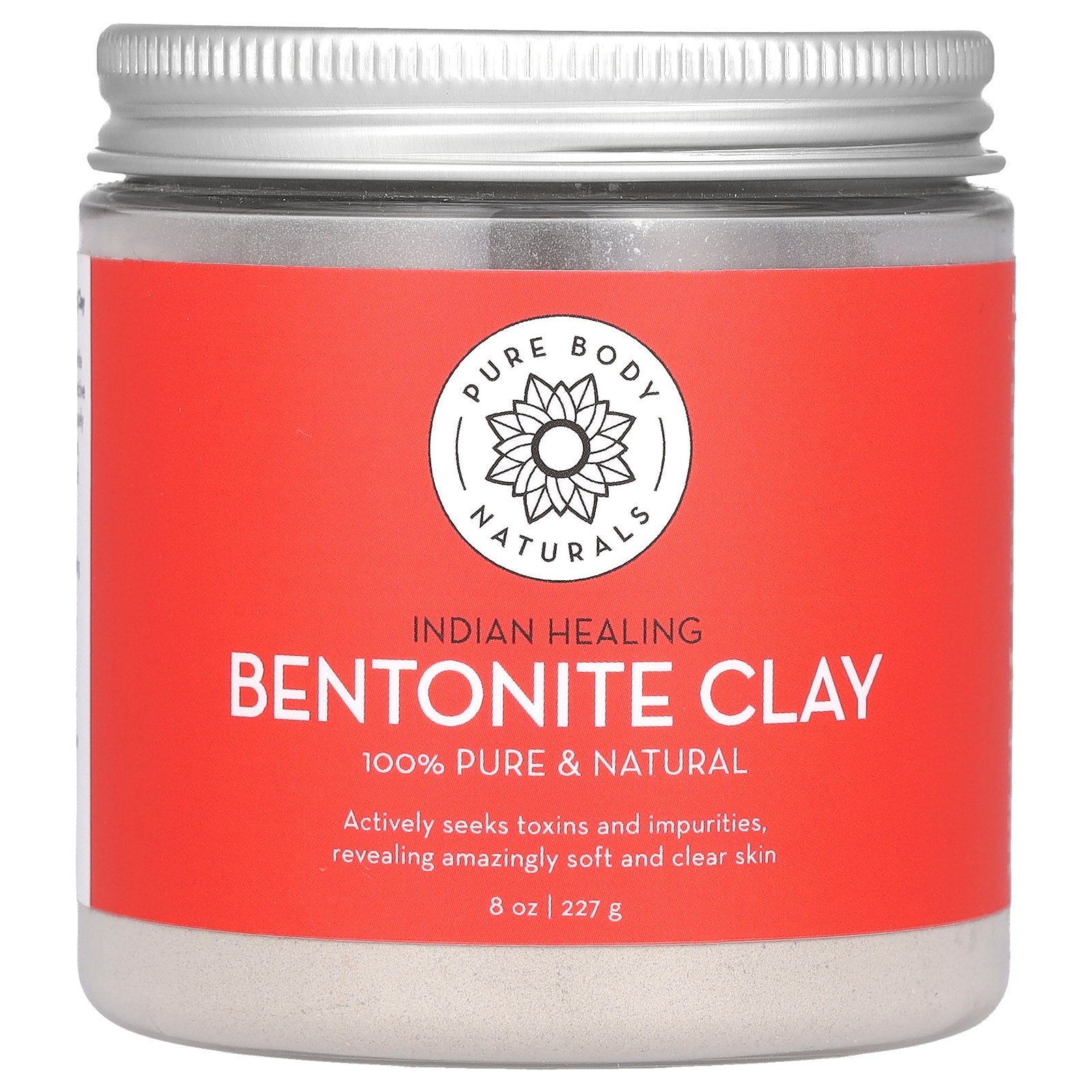 Pure Body Naturals, Indian Healing Bentonite Clay Powder, 8 oz (227 g)