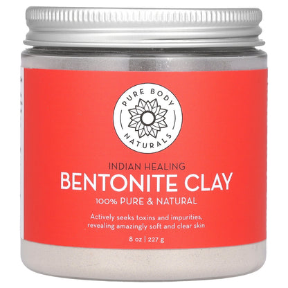 Pure Body Naturals, Indian Healing Bentonite Clay Powder, 8 oz (227 g)