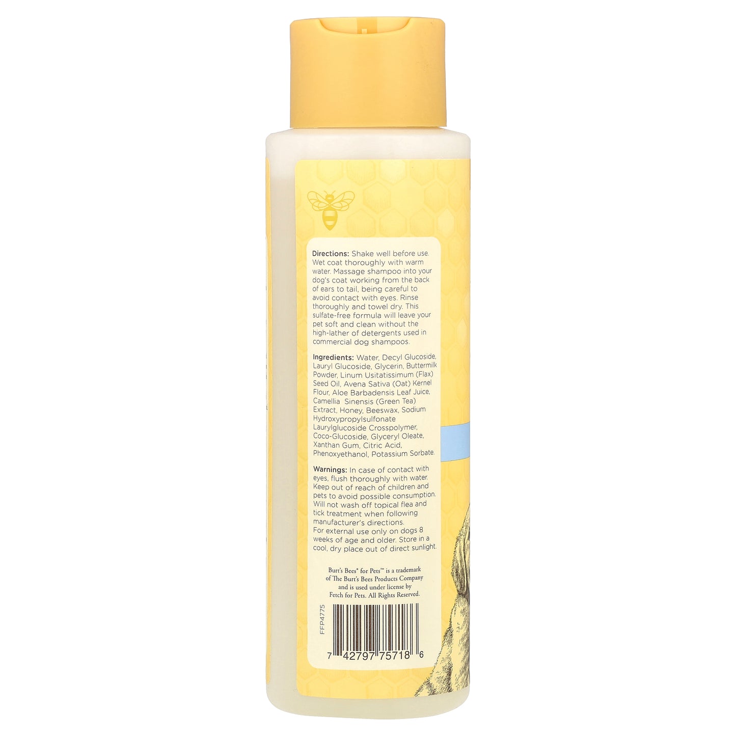 Burt's Bees, Tearless 2 in 1 Shampoo & Conditioner with Buttermilk & Flaxseed Oil, For Puppies, 16 fl oz (473 ml)