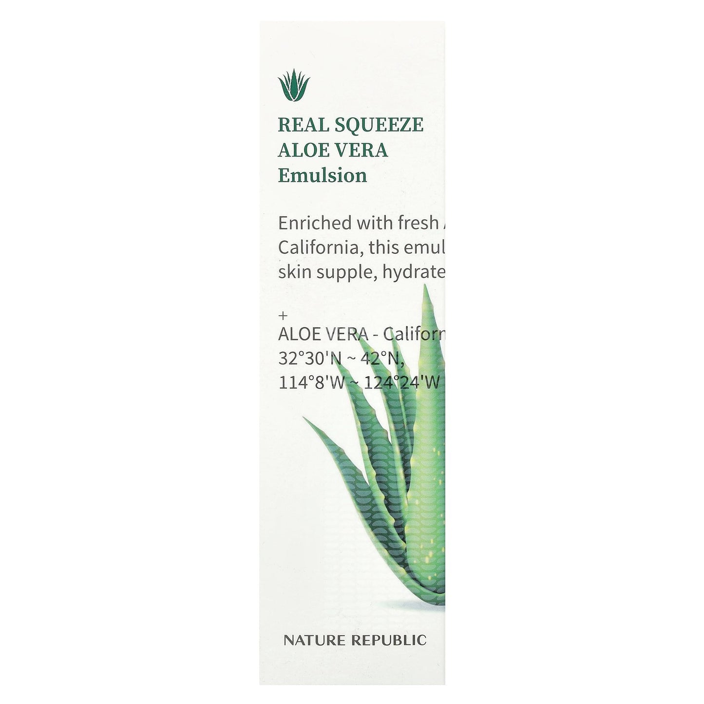 Nature Republic, Real Squeeze Aloe Vera, Emulsion, 4.39 fl oz (130 ml)