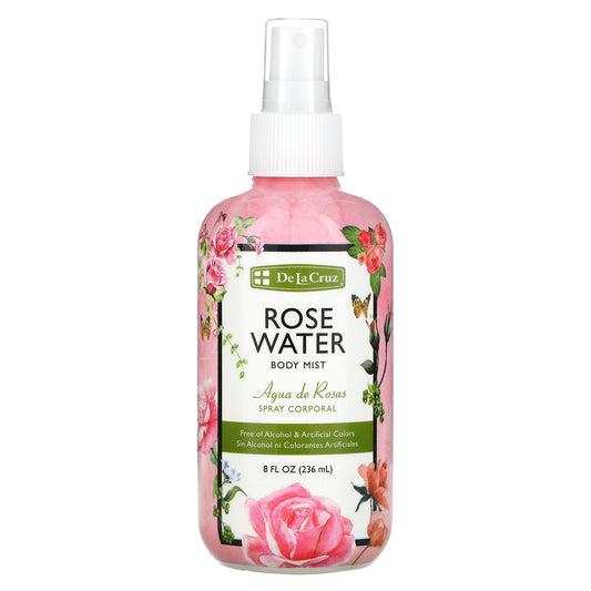 De La Cruz, Rose Water Body Mist, 8 fl oz (236 ml)