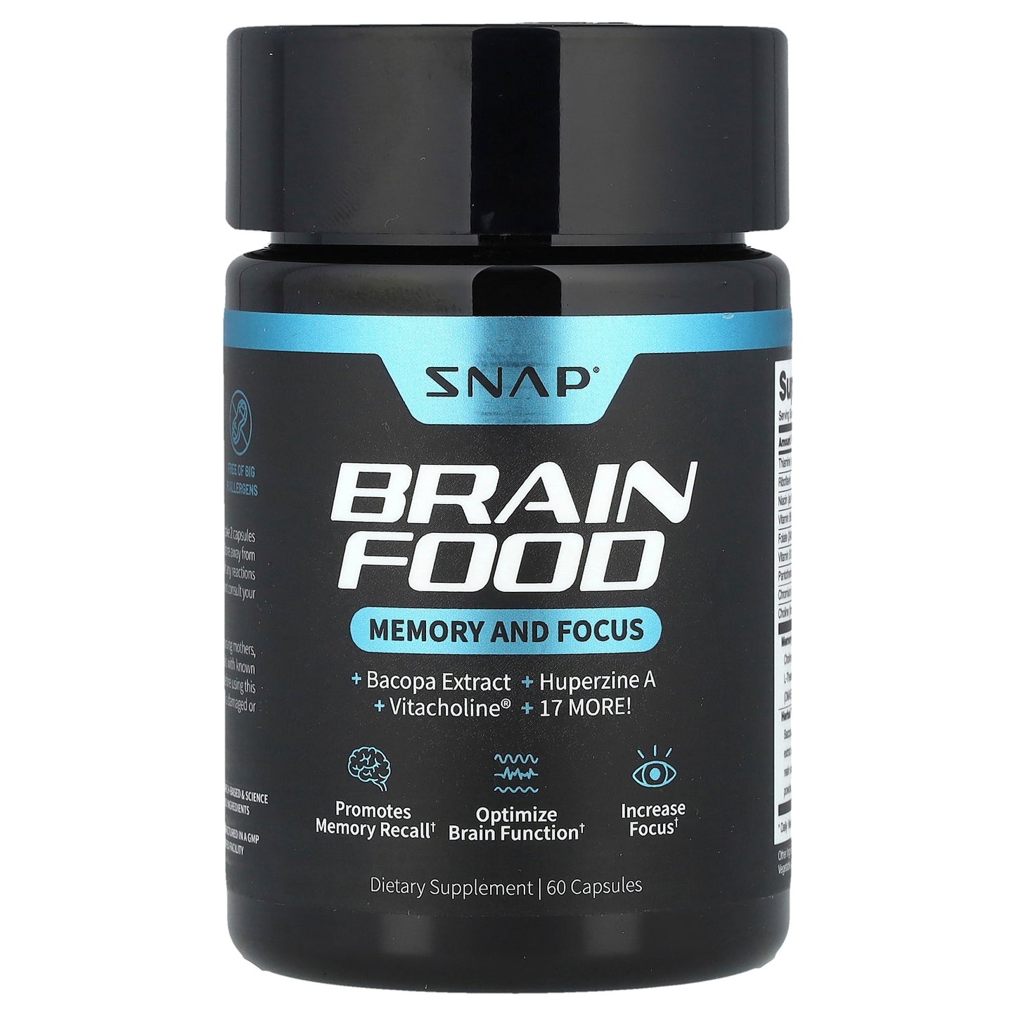 Snap Supplements, Brain Food, 60 Capsules